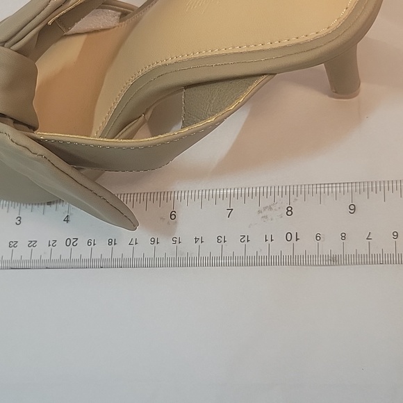 Women's Pointed Toe Bowknot Mules Mid Heel Backless Stiletto Heel - Picture 8 of 11